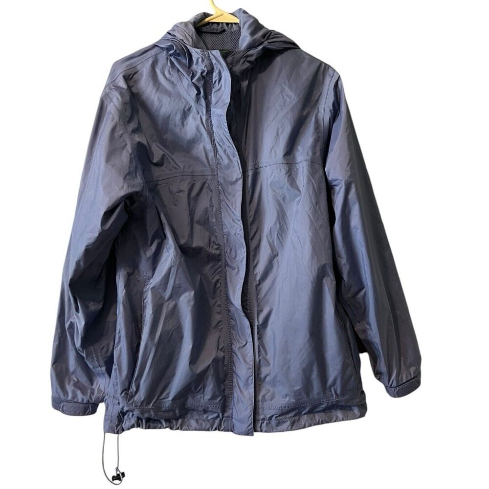 Cabelas Women Blue Zip Windbreaker Rain Jacket lightweight Size Small Outdoor
